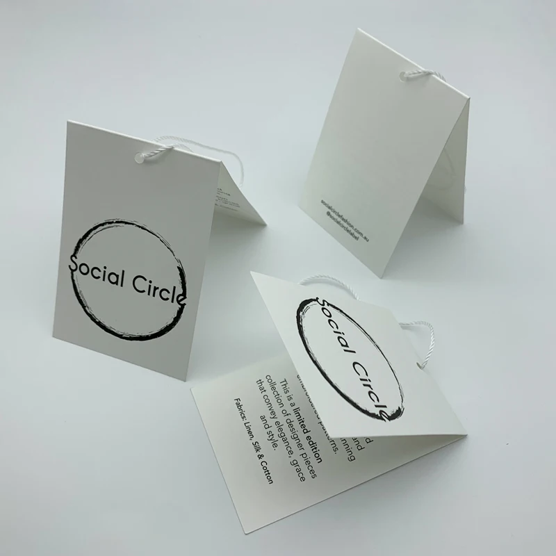 High Quality Socks Paper Tags Foldable hang Tag Jeans Waist Card Customized  Header Card Socks Tags