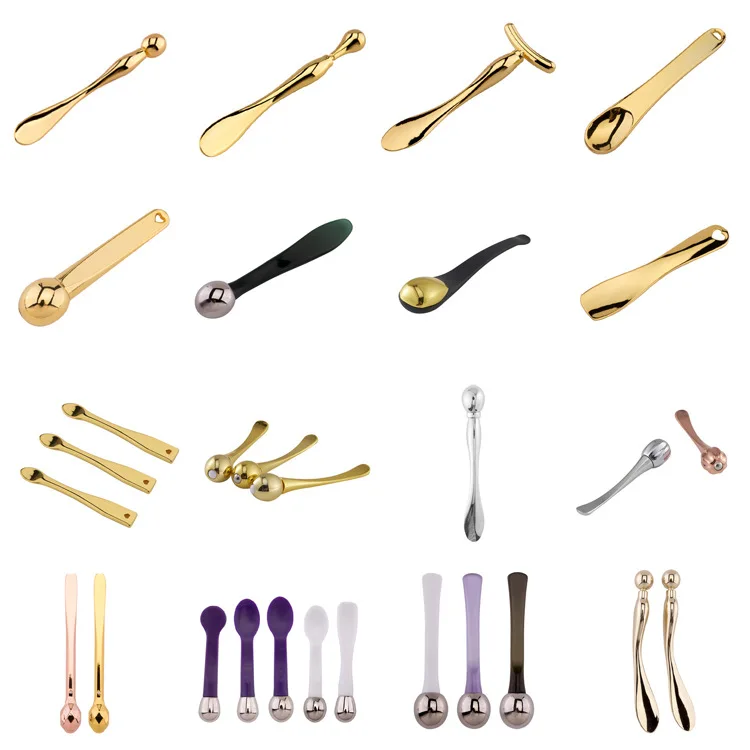 Палочка для крема для глаз, массажная палочка для глаз, металлическая Косметическая ложка для красоты, инструмент для ухода за кожей