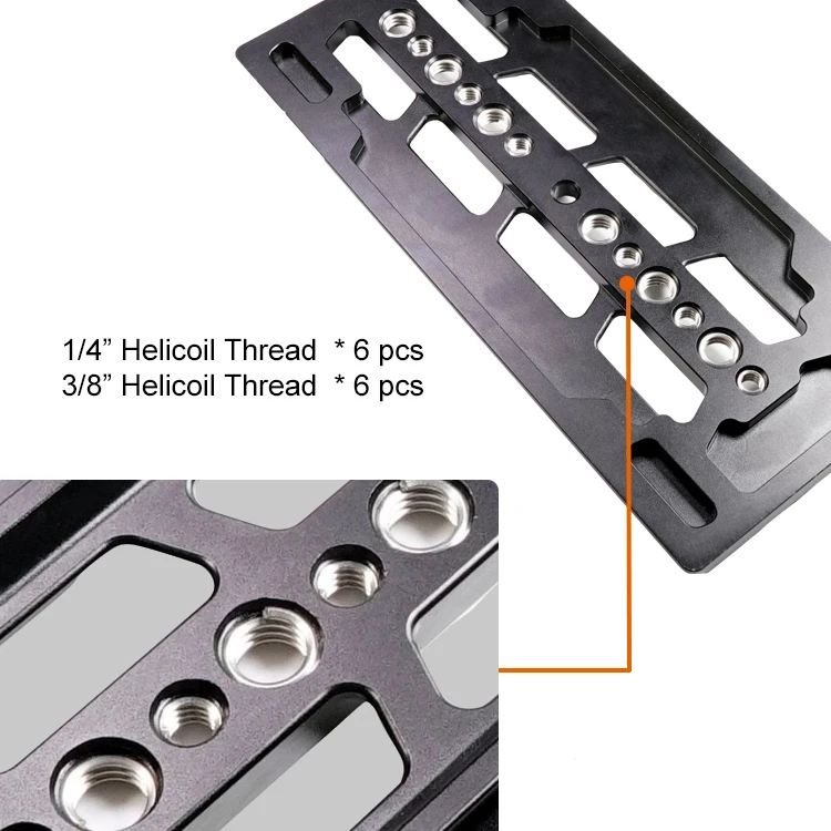 Aluminum Dovetail Sliding Plate Compatible with Camera Baseplate and Camera Cage for DSLR Camera Sony A6400/A6500/A6300