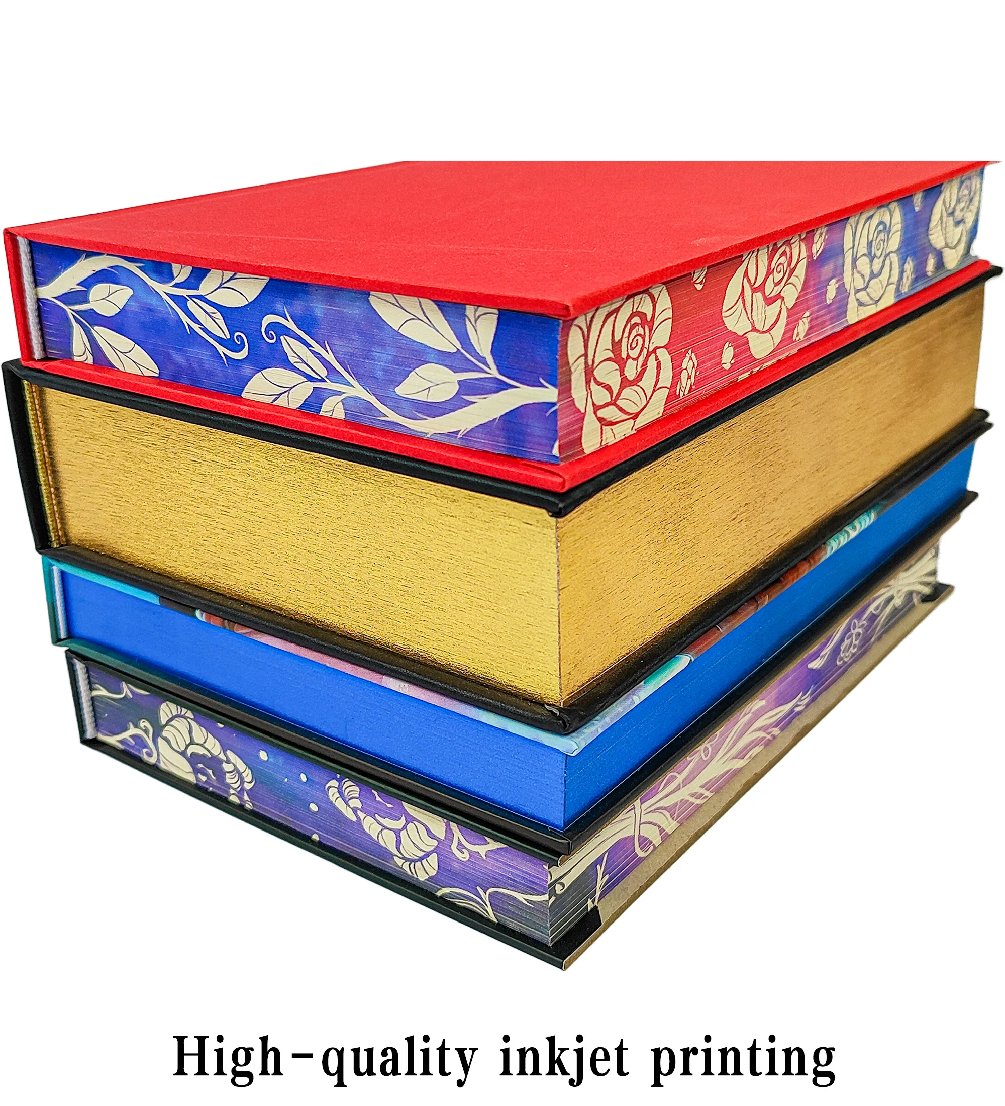 Factory Custom One Stop Book Printing Services High Quality Sprayed Edge Book Print Hardcover Photo Book With Gold Edges details