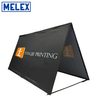 melex custom logo Event Double Sided Printed Horizontal Square Pop Up Banner Rectangle A Frame For Advertising