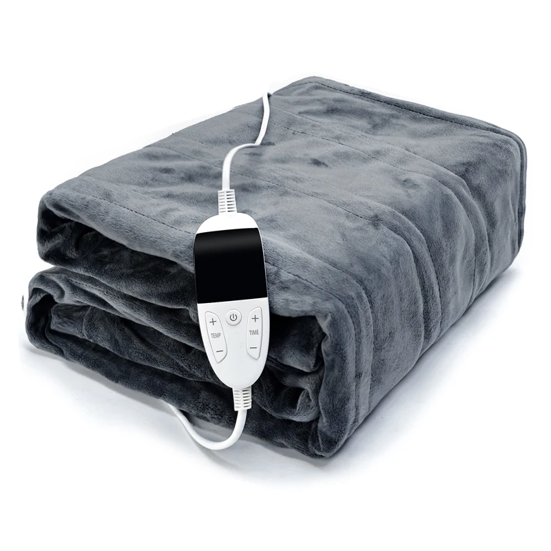 Minky Heating Pad Twin 50" X 62" Electric Heated Blanket Usb Throw