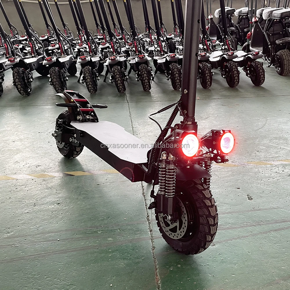 EU UK Fast 1200W*2 Dual Motor Electric Scooter Fast Offroad 10inch Escooter