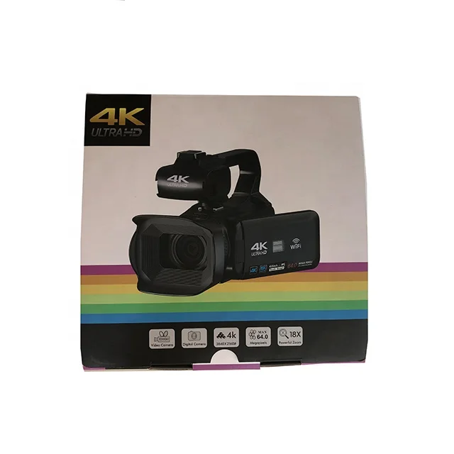 2022 New Arrival HIgh Quality 64MP 4.0 Touch Screen Auto focus 18x Zoom 4K Digital Video Camera