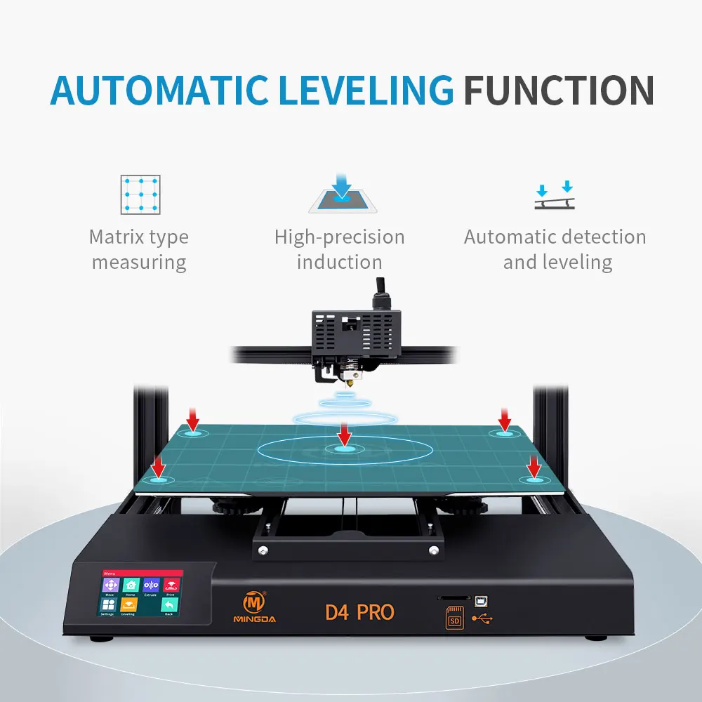 MINGDA D4 Pro Sensor Direct Drive Extruder Auto Leveling Large 3d Printer 400mm