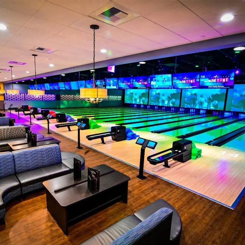 Interactive Wood Floor Projection Bowling Machine AR Indoor Entertainment Alley Game Equipment