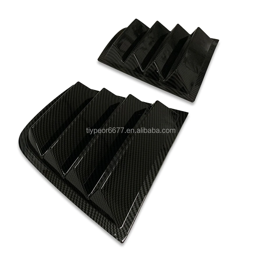 product tiypeor rear window louvers carbon fiber look side louver decoration body exterior accessories for dodge charger srt 2011 2022-7