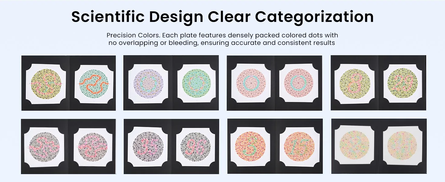 2026 New Edition Ishihara Test Book 38 Papers Color Vision Examination Chart Book For Color Blindness and Weakness Testing