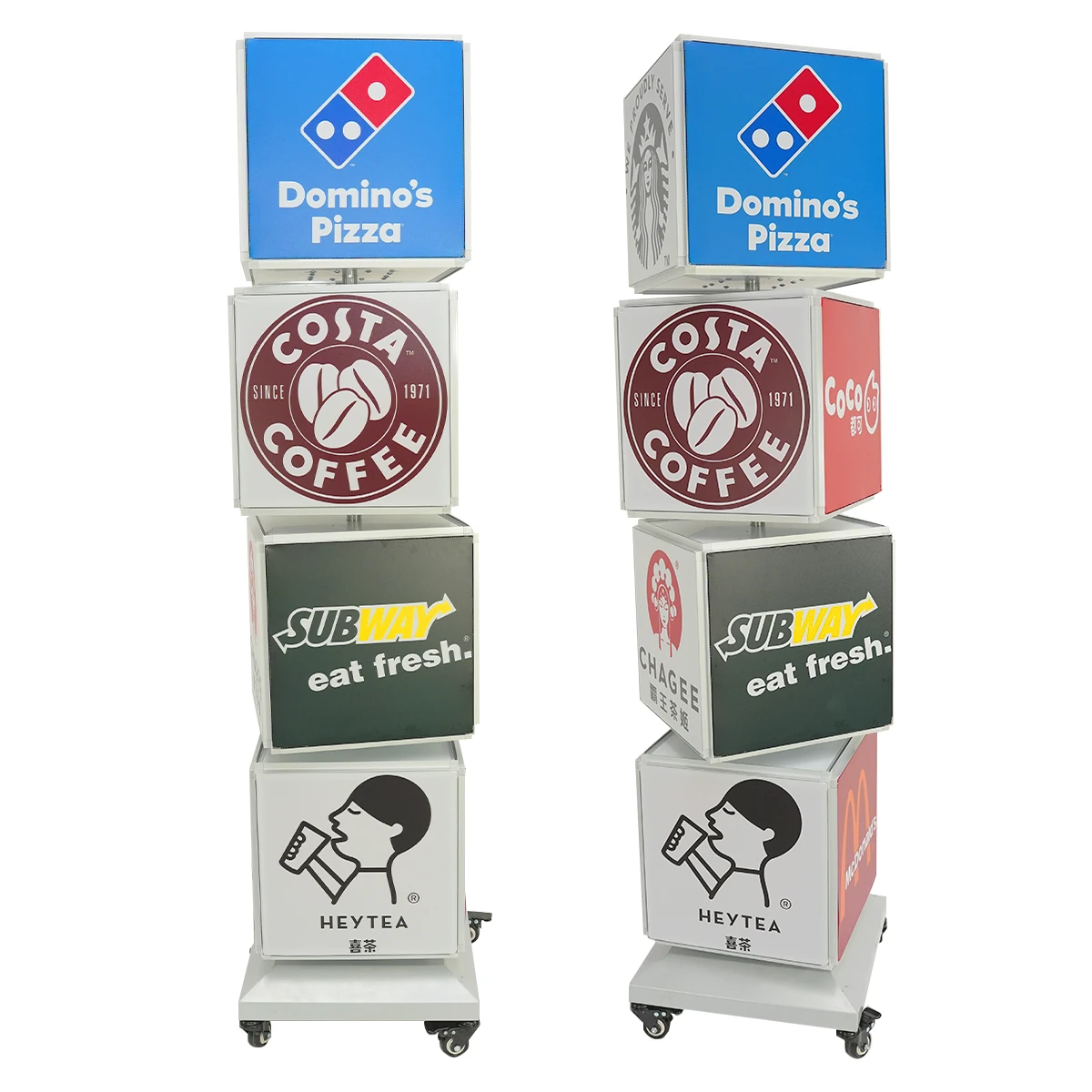 4 Sided Rotating Advertising Display Light Box Outdoor Soft Light Box for Outdoor Led Waterproof Display