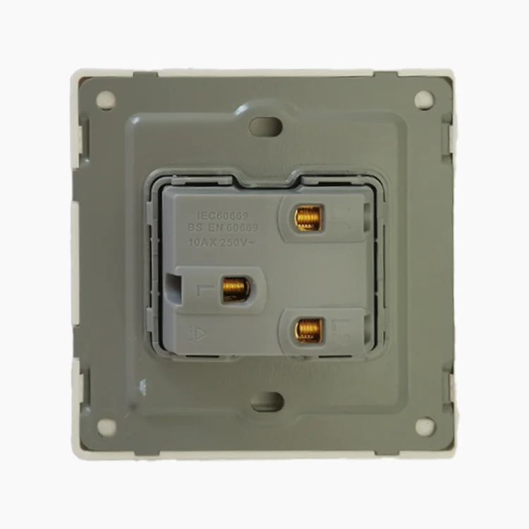 VNX UK Standard Luxury Large Panel Modern Style White Electric 1 Gang 1 Way Wall Switches and Sockets for Home