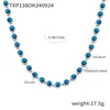 steel blue zircon necklace