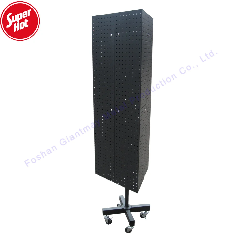 Giantmay Wholesale 360 Turntable Shelf Spinning Rack Pegboard Floor Rotating Display Stands