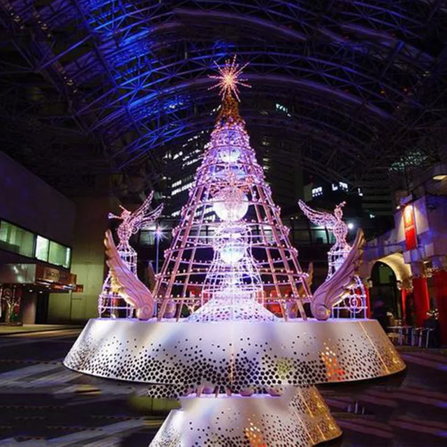commercial Christmas lights displays large giant LED Christmas tree for shopping malls decor show