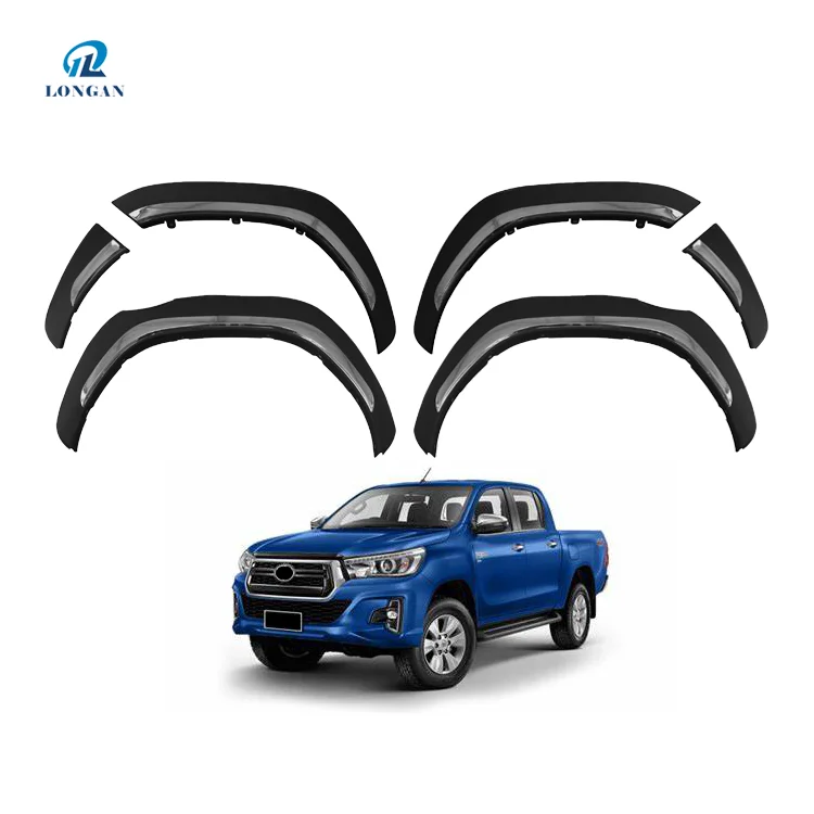 Custom Car Accessories Universal Abs Rubber Fender Flares 2018 Hilux Revo Fender Flares