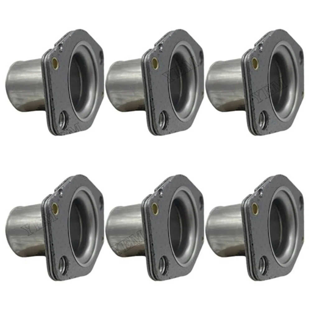 6 Pcs Exhaust Manifold Sleeve 281-8261 for Caterpillar CAT Engine C15 C18 3516C 3406E Excavator 395 390D 365C 385C