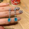 Paran blue ear studs