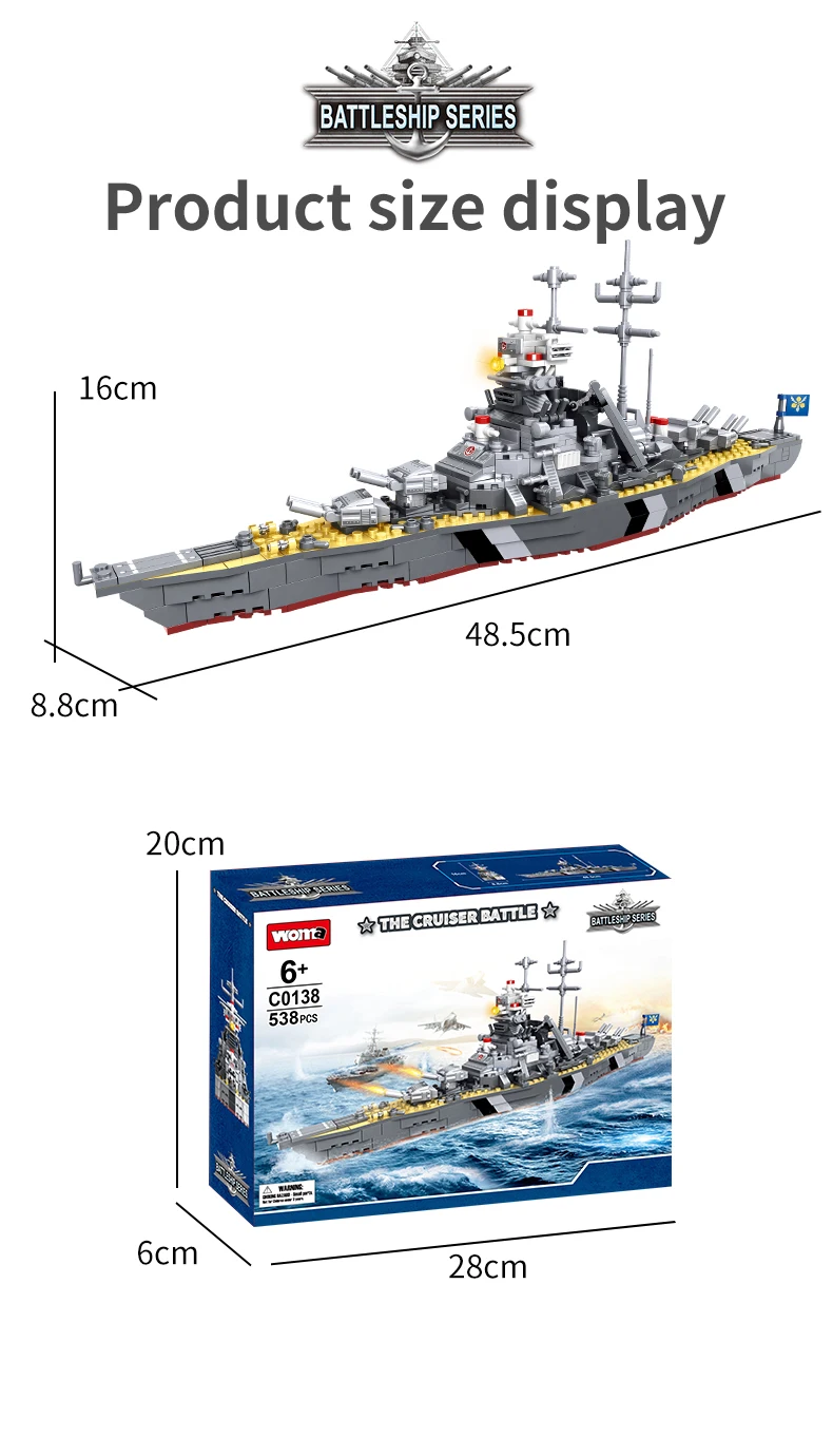 WOMA TOY C0138 Build Your Military Kids Toy Model War Fleet - Main Image