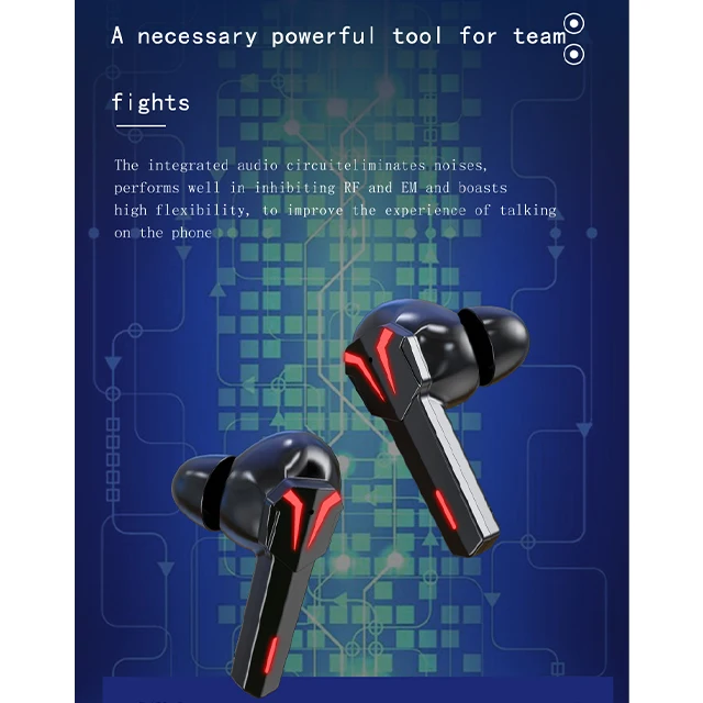 Дешевые оптом TWS Игровые наушники BT с низкой задержкой Bt микрофоном двойным режимом водонепроницаемые беспроводные