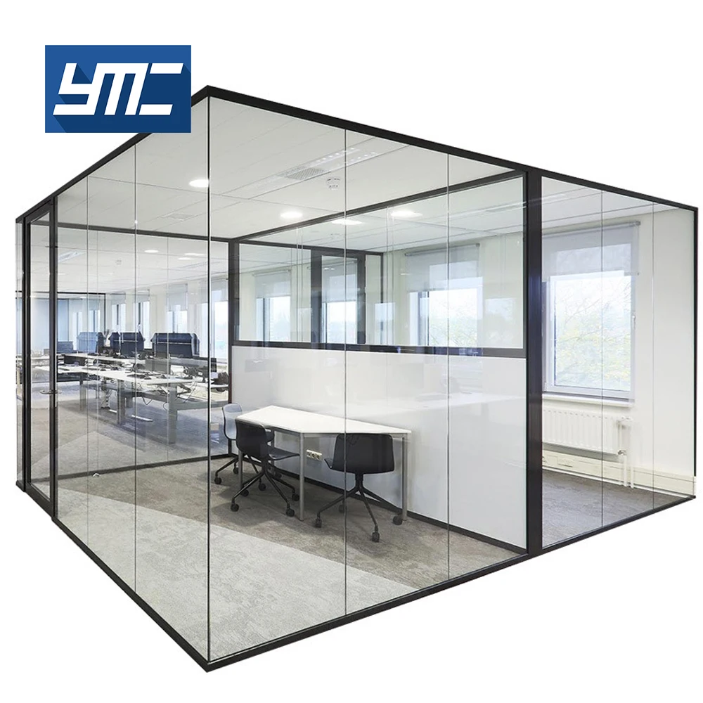 Customization Aluminium Frame Office Glass Partition Office Glass Wall