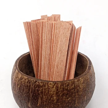 Good Quality Wood Crackling Booster Candle Wick Customized Soy Wax Candles Wooden Wick Smokeless ...