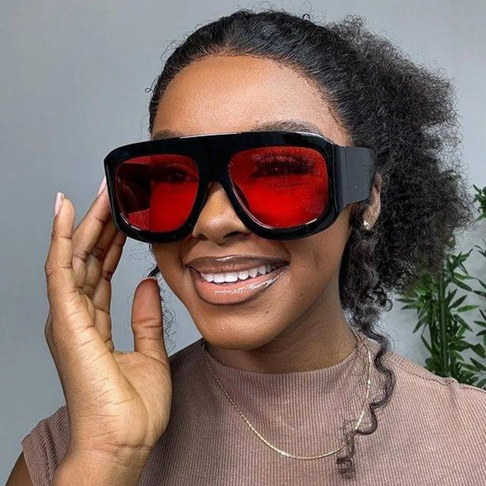 Vintage Oversized Square Sunglasses UV400 Retro Luxury Big Large Sun Glasses Amazon.com: YuJian Vintage Square Oversized Sunglasses for  main image 3