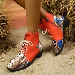 Custom Logo & Designs Plus Size Western Style Women's Fashion Trend Cowgirl Work Short Boots