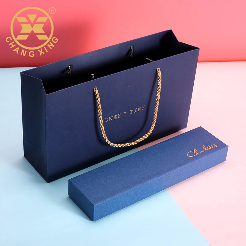 Custom Printed 6/12/18 Grid Chocolate Packaging Box with Gift Bag - 4c Offset Printing & Recyclable Specialty Paper