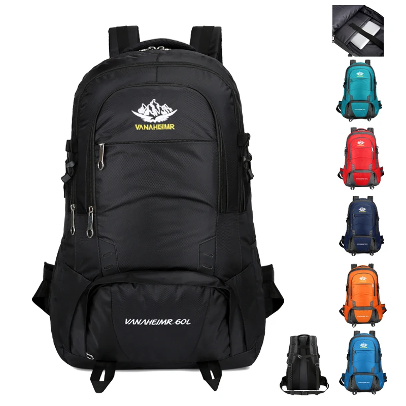 2022 Best Selling Internal Frame Waterproof Nylon Backpack 60l Outdoor  Travel Camping Climbing Trekking Hiking Backpack Bags