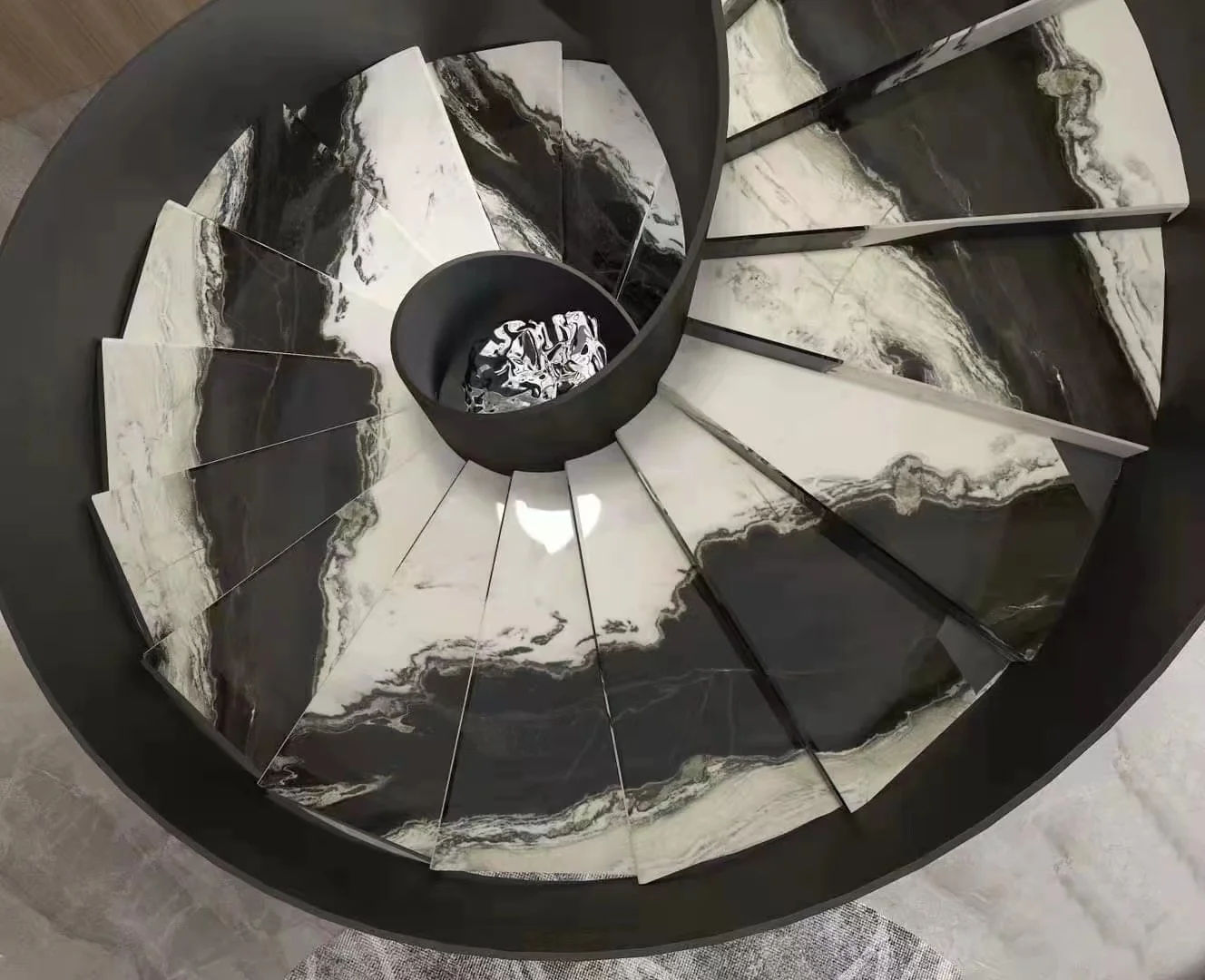 product factory direct white panda bianco lasa macchia vecchia polished dalmata marble stone black slab marble panda floor tiles-7