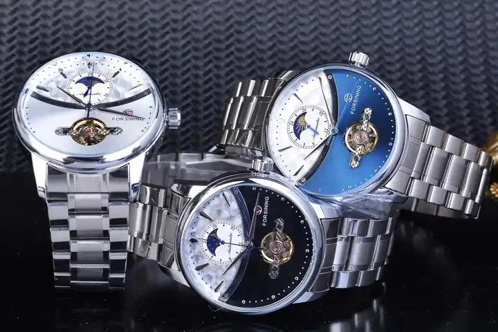 FORSINING Orologio da polso da uomo, impermeabile, meccanico, con