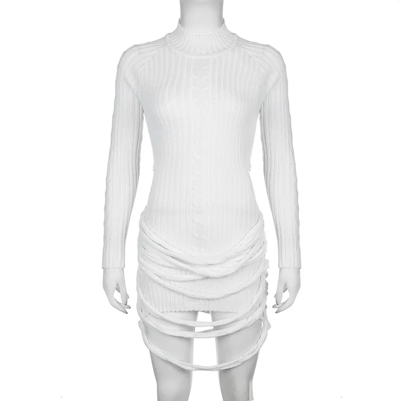 o neck long sleeve dress Donna Long Off the Shoulder Illusion Sleeve Dress