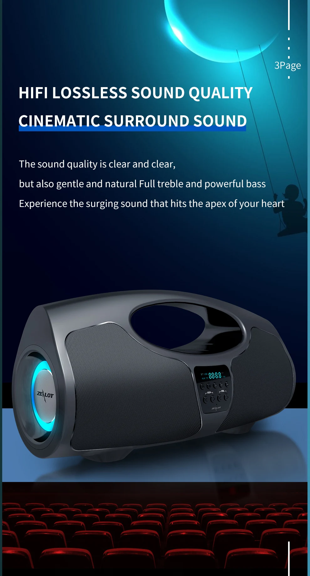 Speaker Karaoke Family KTV Portable Bluetooth Speaker 20W ZEALOT P1