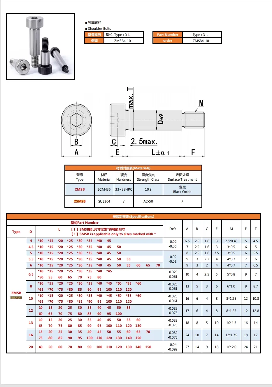 Factory Custom Supplier High Strength Hex Socket Precision Stainless Steel Shoulder Screw Bolt Assembly Fasteners for Bearing