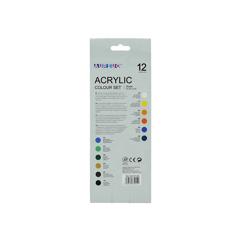 Профессиональный пигмент AUREUO 12 мл цветов набор акриловых красок для детской живописи