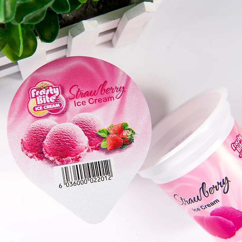 125ml Printed Packaging Yaourt/yogurt Cups Die Cut Aluminum Foil Sealing Lids