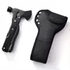 Black aluminum-handled axe with hammer-hard nylon bag