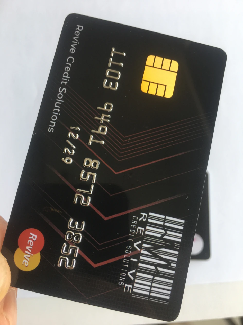 Customize spot uv embossed credit card