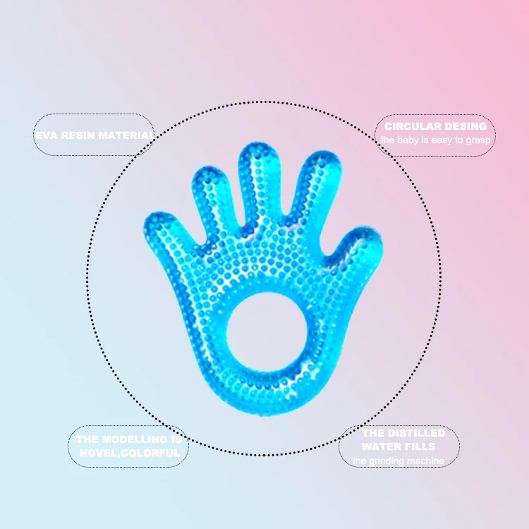 2021 оптовая продажа формы рук ребенка режутся зубы игрушки милый ребенок прорезыватель для зубов льда кольцо Прорезыватель для зубов