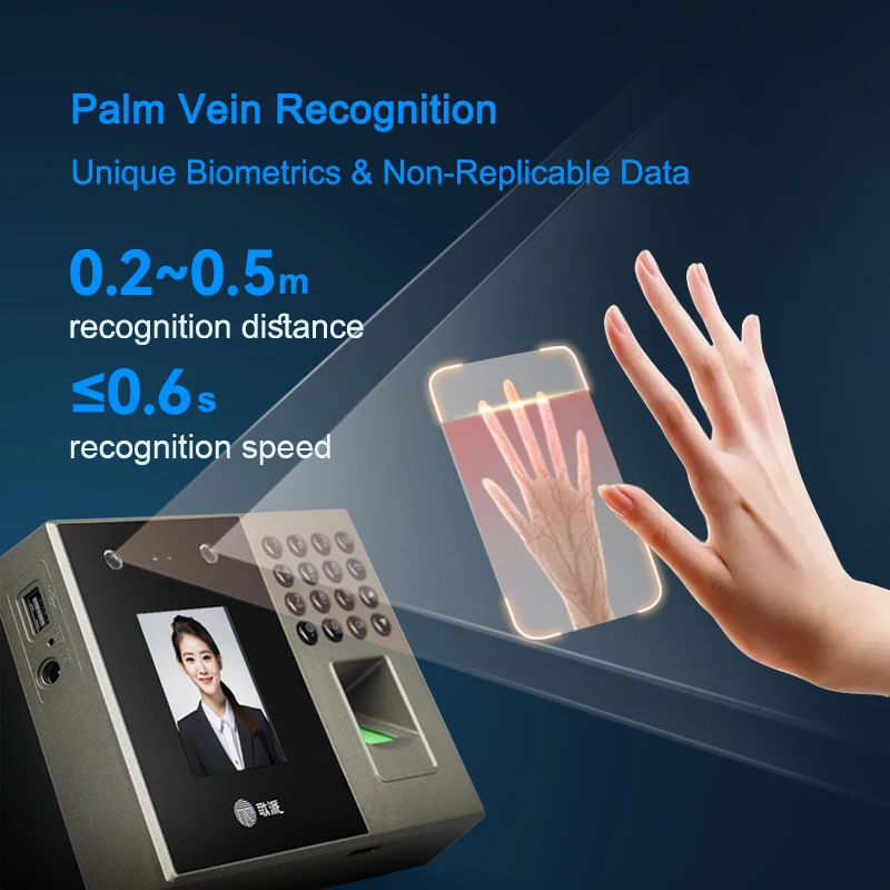 Biometric Attendance System Face Recognition Record Working Time Employee Attendance Tracker Machine