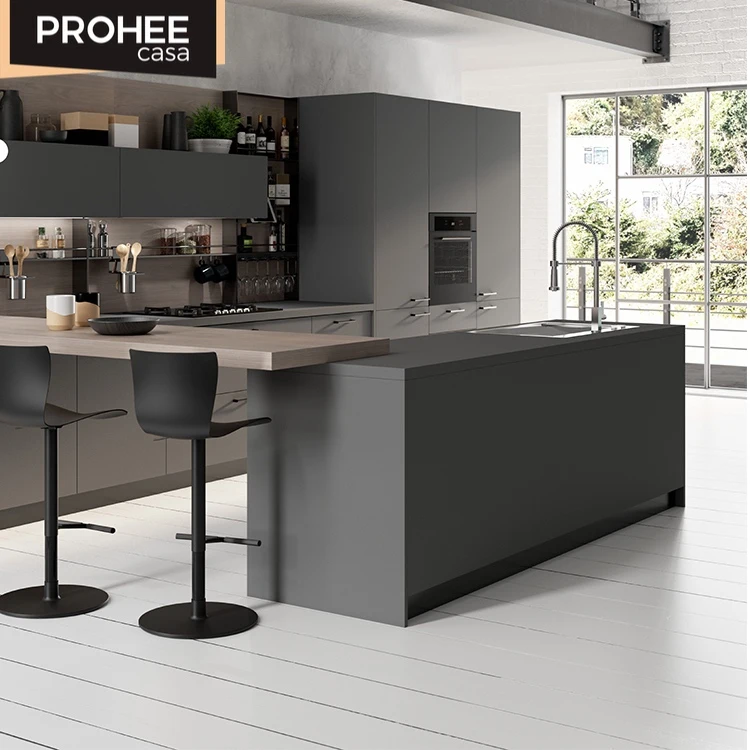 Modern Luxury Home Solid Wood Designs Modular Kitchen Cabinets Set ...