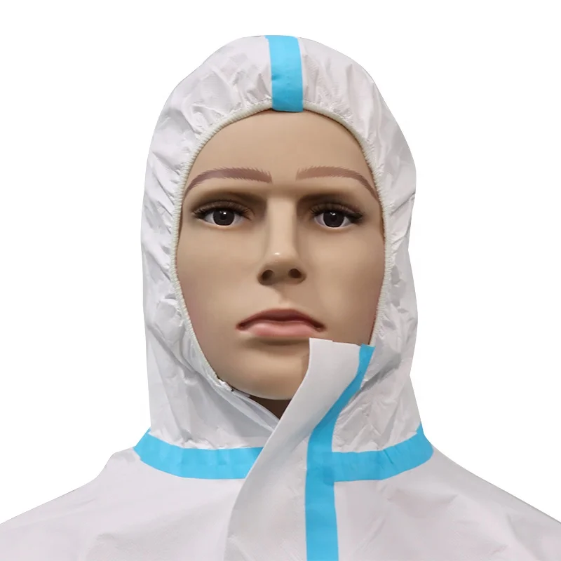 Micro-porous Heat Sealing Taped Hazmat-suit Coverall Disposable for Asbestos Removal