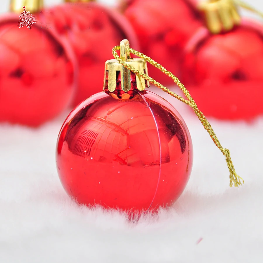 Universal Red Light Large Plating Ball Christmas Tree Decoration Ball Plastic Christmas Ball 200mm