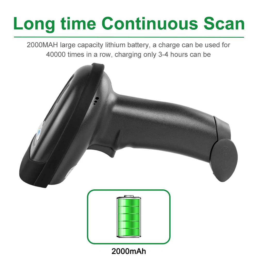 Scanner Code-Barres Bluetooth NETUM NT-1950 2D/QR - IP67, 2600mAh, Sans Fil