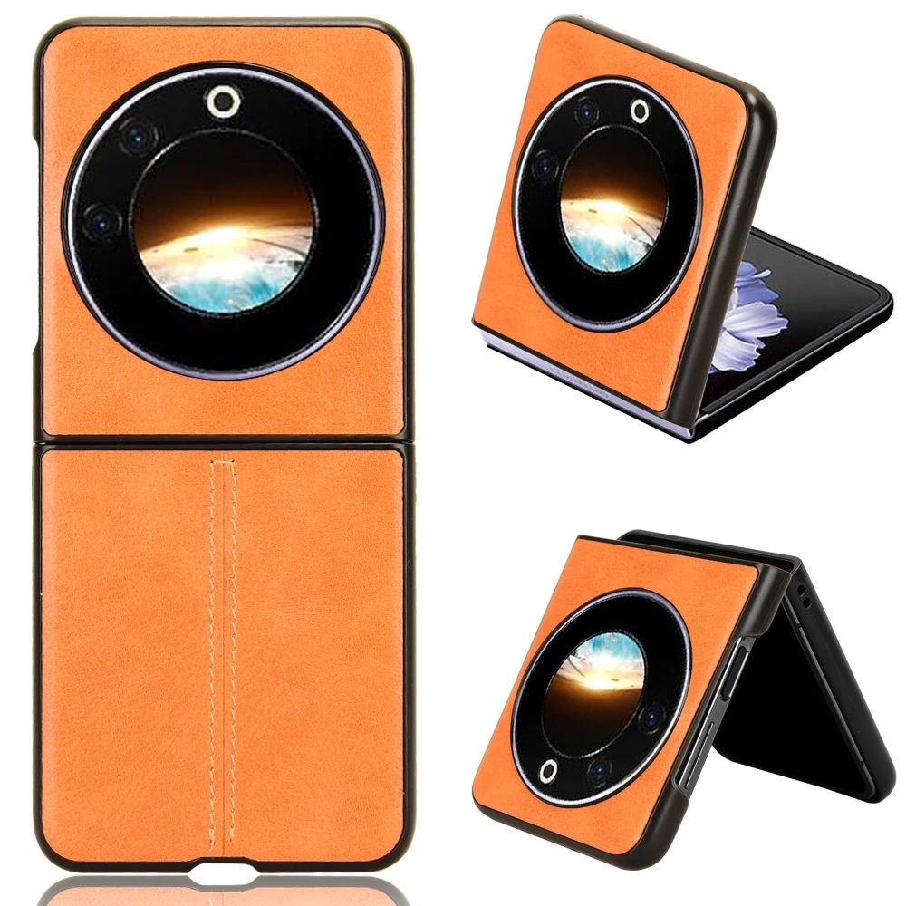 For Tecno Phantom V Flip Cow Pattern Sewing Back Cover Phone Case
