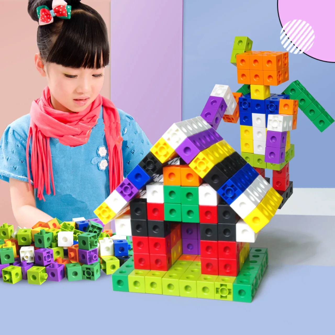 Plastic Numberblocks Math Link Cubes Unlimited Creation Snap Unit Cubes ...