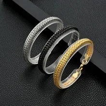 Fashion Jewelry Stainless Steel Bracelet 20.5cm Silver/ Black/ Gold Titanium Steel Bracelet Cuban Links Chains Cuban Bracelet