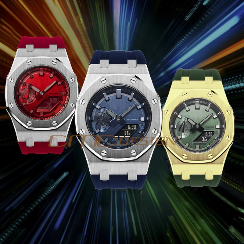 GM-2100 Mod Kit: Rubber Strap & Stainless Steel Case Replacement