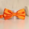 Orange glossy bow tie