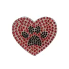 Paw Heart Rhinestone Sticker