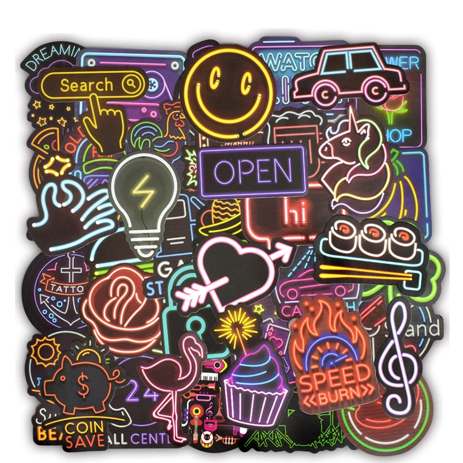 Stickers, neon, poter, sticker, HD phone wallpaper